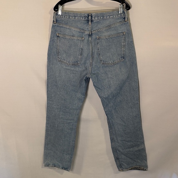 Agolde 90's Mid Rise Loose Fit Distressed Ripped Jeans-Sz 28 - Picture 4 of 8